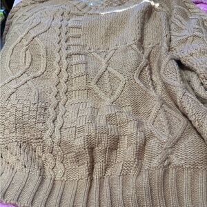 Cable Knit Tan Sweater